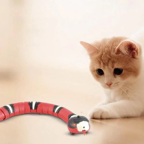 Brinquedo Cobra Inteligente Recarregável Elétrica para Gatos
